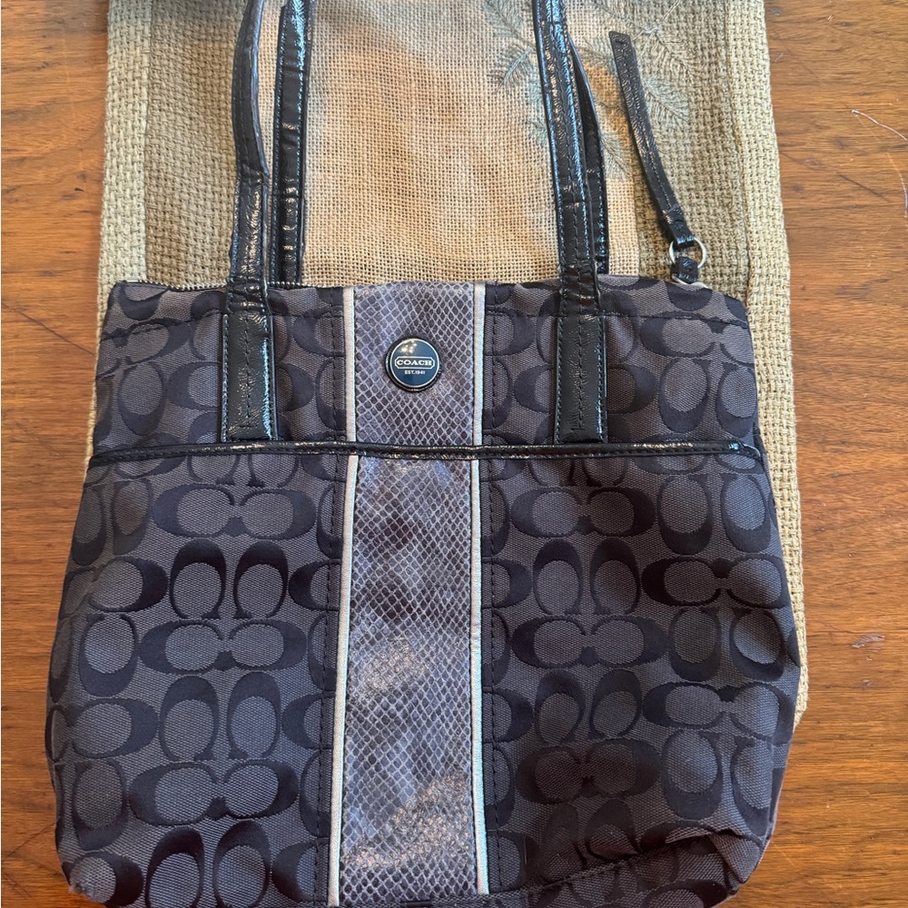 Coach Signature Python Strap Tote - image 4